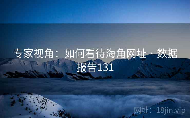 专家视角:如何看待海角网址 · 数据报告131