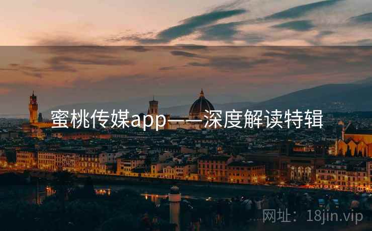 蜜桃传媒app——深度解读特辑