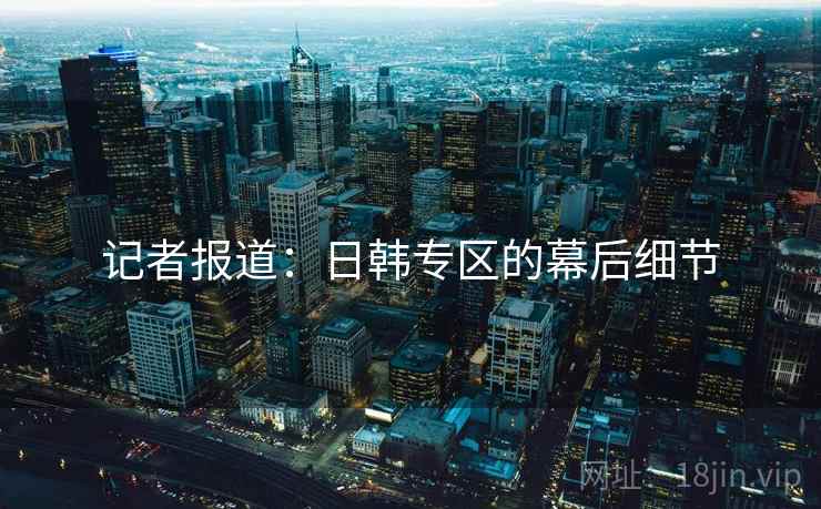 记者报道:日韩专区的幕后细节  第2张 记者报道:日韩专区的幕后细节  第2张