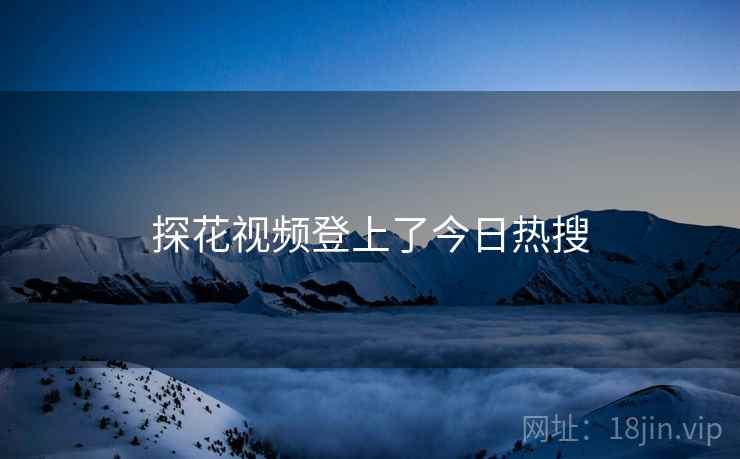 探花视频登上了今日热搜